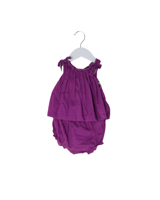 A Purple Sleeveless Tops from Velveteen in size 3-6M for girl. (Front View)