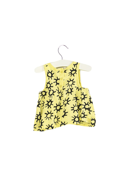 A Yellow Sleeveless Tops from Little Me in size 3-6M for girl. (Back View)