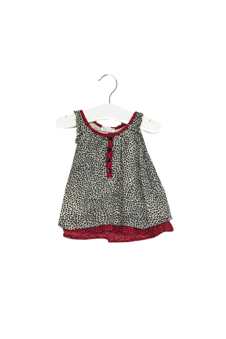 A Beige Sleeveless Tops from Absorba in size 3-6M for girl. (Front View)