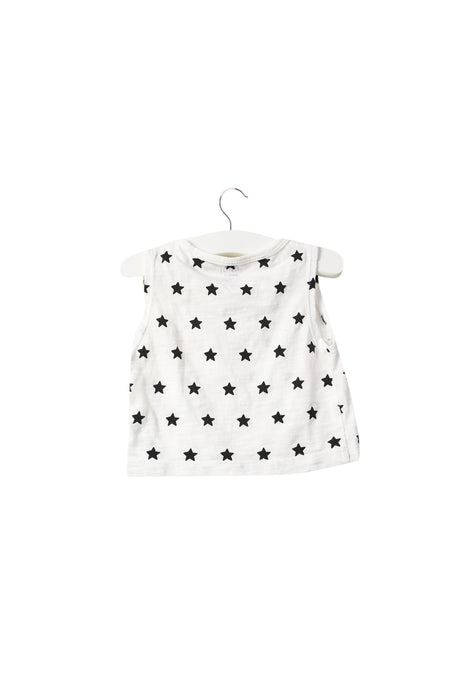 A White Sleeveless Tops from Little Starters in size 3-6M for girl. (Back View)