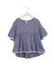 A Navy Short Sleeve Tops from Balloon Chic in size 6T for girl. (Front View)