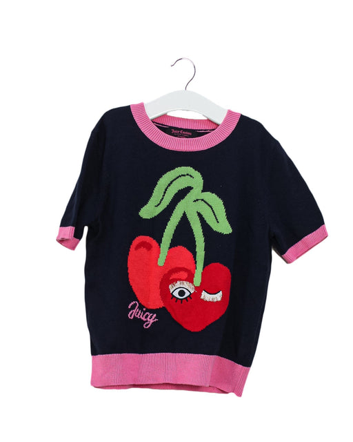 A Navy Short Sleeve Tops from Juicy Couture in size 10Y for girl. (Front View)