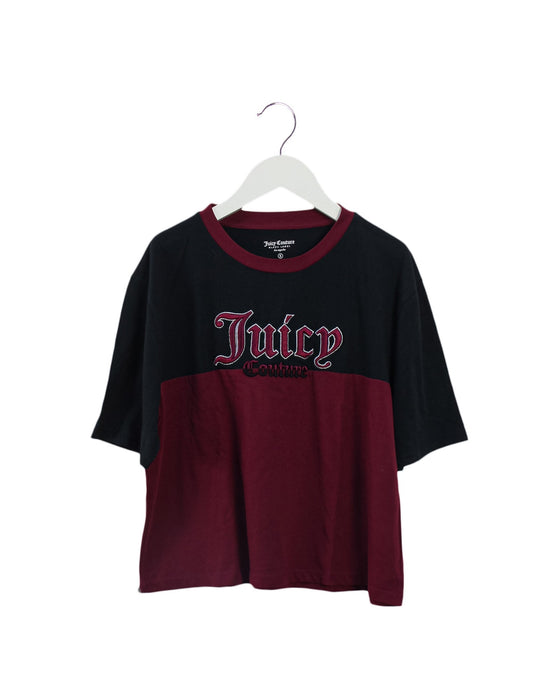 A Burgundy Short Sleeve Tops from Juicy Couture in size 10Y for girl. (Back View)