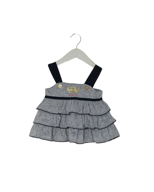 A Grey Sleeveless Tops from Juicy Couture in size 3-6M for girl. (Front View)