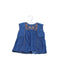 A Blue Sleeveless Tops from Velveteen in size 0-3M for girl. (Front View)