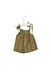 A Brown Sleeveless Tops from Velveteen in size 3-6M for girl. (Back View)