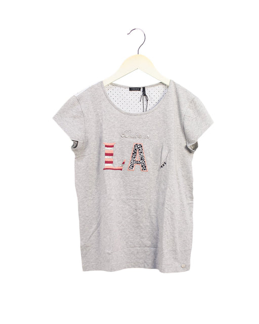 A Grey Short Sleeve Tops from IKKS in size 14Y for girl. (Front View)