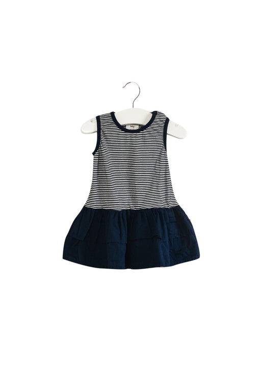 A Navy Sleeveless Tops from Seed in size 3-6M for girl. (Front View)