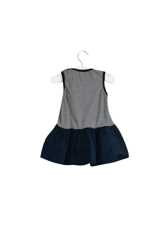 A Navy Sleeveless Tops from Seed in size 3-6M for girl. (Front View)