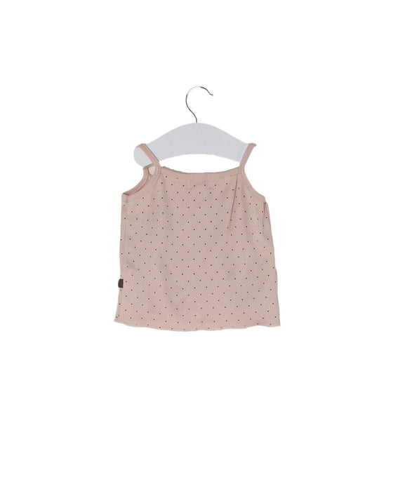 A Beige Sleeveless Tops from Oeuf in size 0-3M for girl. (Back View)