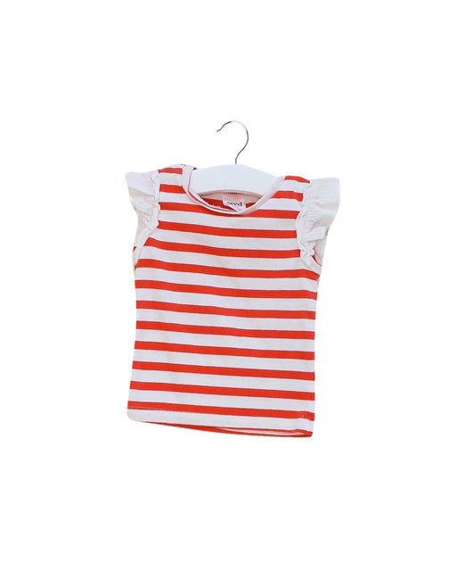 A Red Sleeveless Tops from Seed in size 0-3M for girl. (Front View)