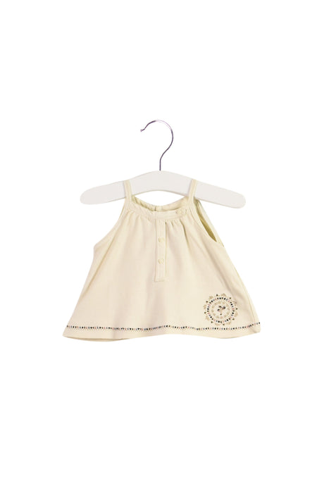 A Beige Sleeveless Tops from Natalys in size 3-6M for girl. (Front View)