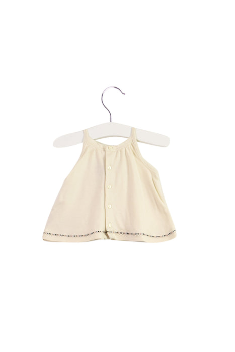 A Beige Sleeveless Tops from Natalys in size 3-6M for girl. (Back View)