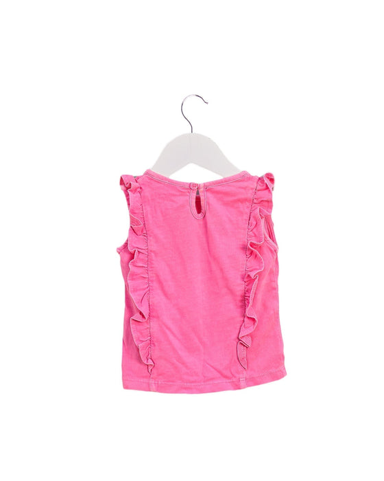 A Pink Sleeveless Tops from Seed in size 0-3M for girl. (Back View)
