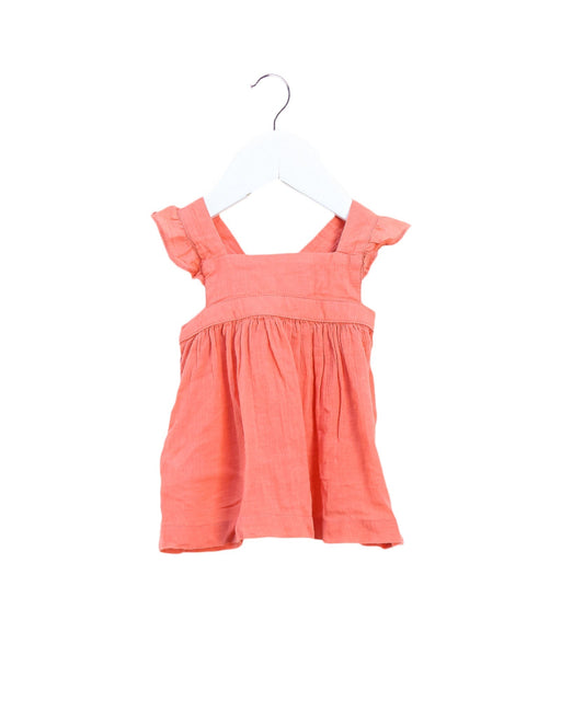 A Orange Sleeveless Tops from Petite Lucette in size 3-6M for girl. (Front View)
