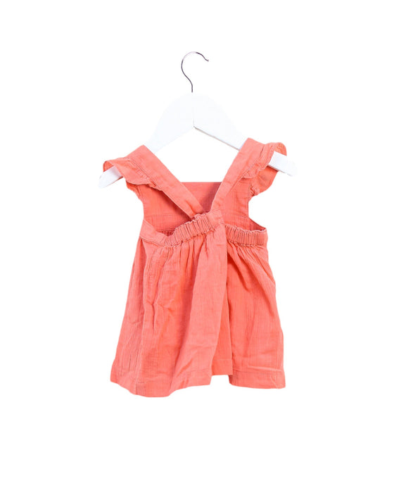 A Orange Sleeveless Tops from Petite Lucette in size 3-6M for girl. (Back View)