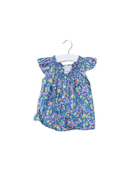 A Blue Sleeveless Tops from Ralph Lauren in size 3-6M for girl. (Front View)
