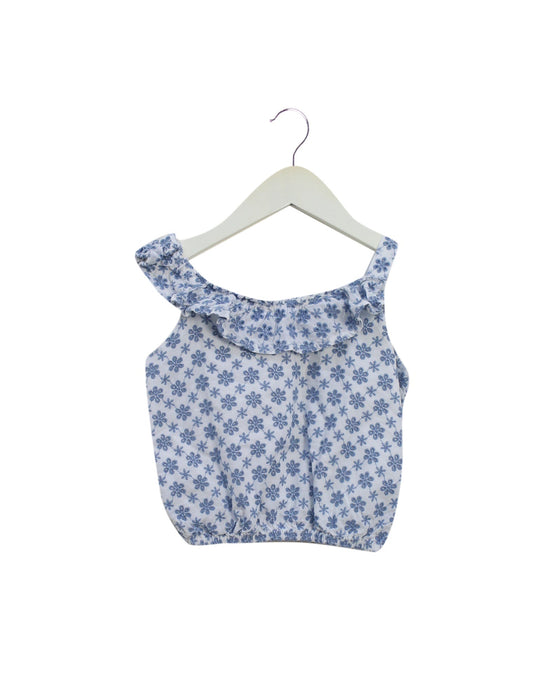 A Blue Sleeveless Tops from Gingersnaps in size 3-6M for girl. (Front View)