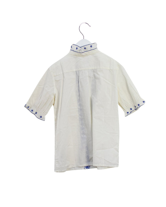 A Ivory Short Sleeve Tops from Bonpoint in size 10Y for girl. (Back View)