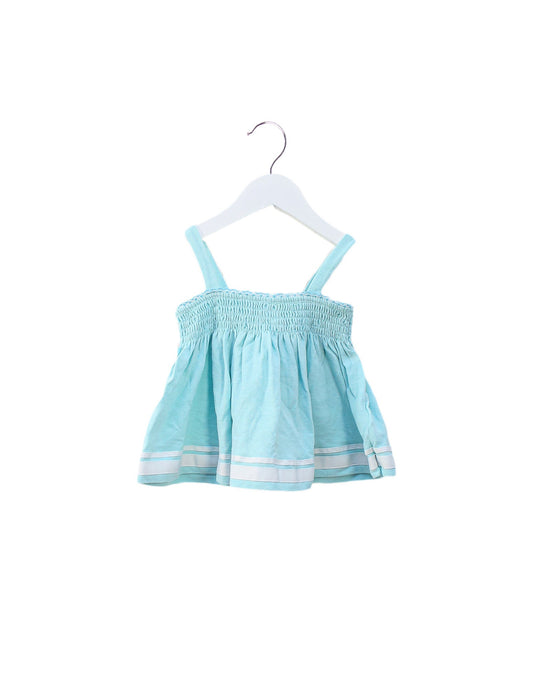 A Blue Sleeveless Tops from Ralph Lauren in size 6-12M for girl. (Back View)