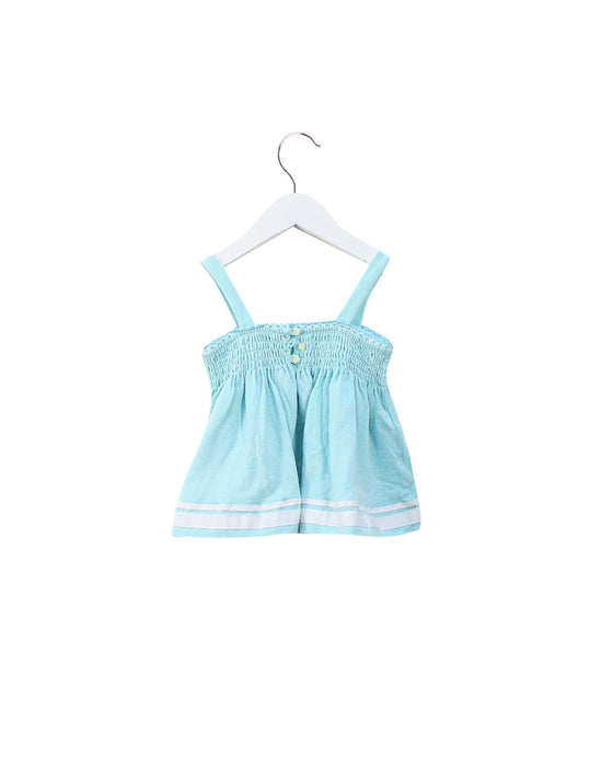 A Blue Sleeveless Tops from Ralph Lauren in size 6-12M for girl. (Back View)