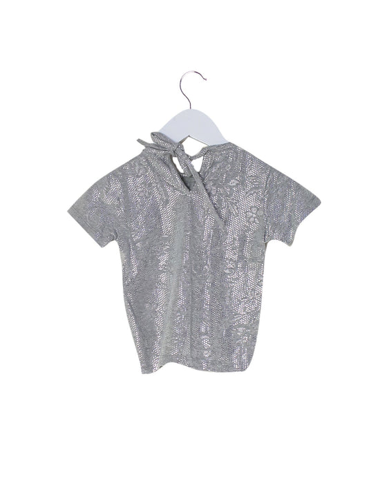 A Silver Short Sleeve Tops from Siseo Olive in size 12-18M for girl. (Back View)