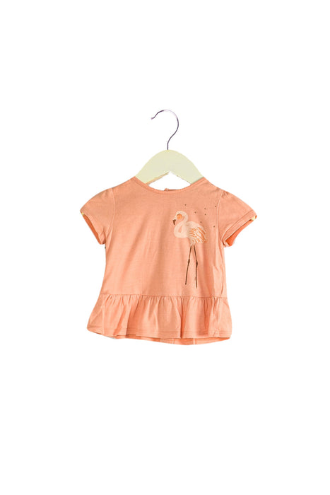 A Pink Short Sleeve Tops from Chloe in size 3-6M for girl. (Front View)