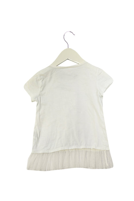A White Short Sleeve Tops from Seed in size 3T for girl. (Back View)