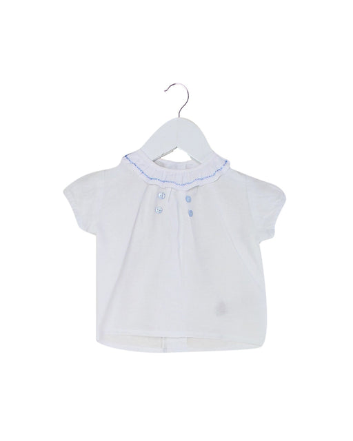 A White Short Sleeve Tops from Paz Rodriguez in size 3-6M for girl. (Front View)