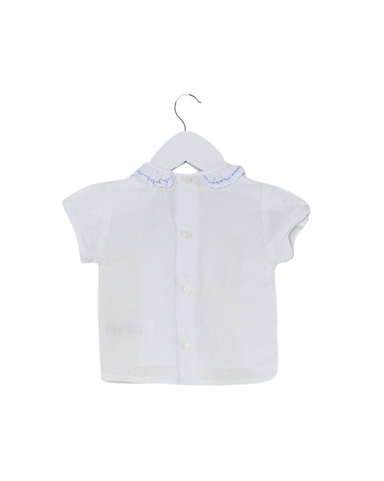 A White Short Sleeve Tops from Paz Rodriguez in size 3-6M for girl. (Back View)