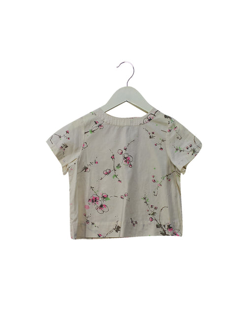 A Ivory Short Sleeve Tops from Bonpoint in size 3T for girl. (Front View)