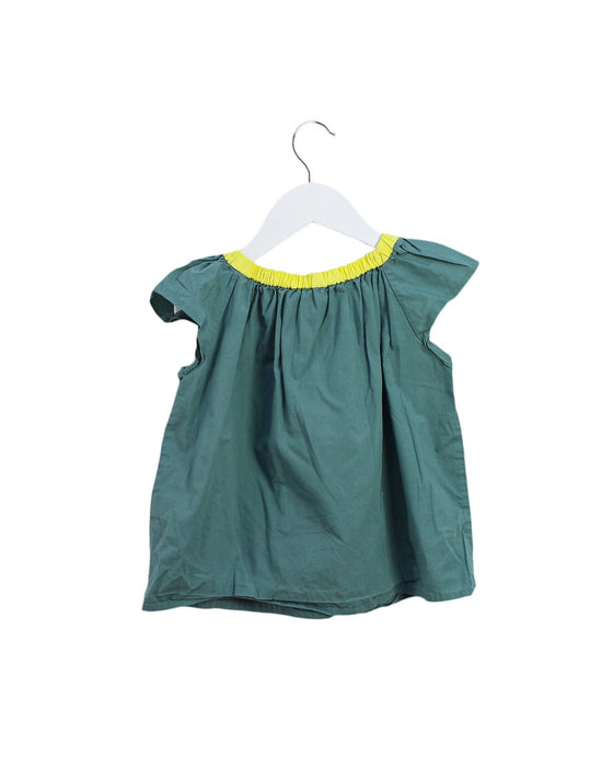 A Green Short Sleeve Tops from Bonpoint in size 4T for girl. (Back View)
