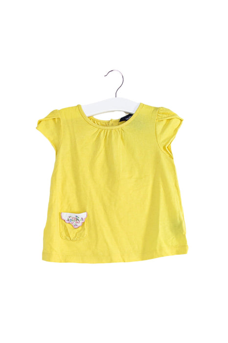 A Yellow Short Sleeve Tops from Ralph Lauren in size 6-12M for girl. (Back View)