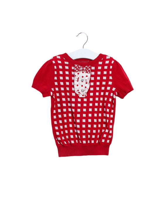 A Red Short Sleeve Tops from Nicholas & Bears in size 4T for girl. (Front View)
