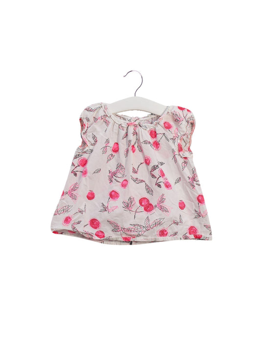 A White Short Sleeve Tops from Bonpoint in size 2T for girl. (Front View)