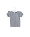 A Navy Short Sleeve Tops from Seed in size 3-6M for girl. (Front View)