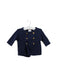 A Navy Short Sleeve Tops from Seed in size Newborn for neutral. (Front View)
