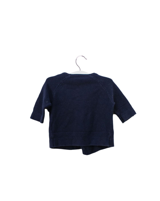 A Navy Short Sleeve Tops from Seed in size Newborn for neutral. (Back View)