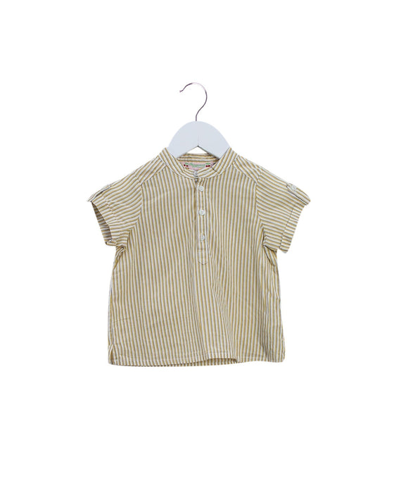 A Yellow Short Sleeve Tops from Bonpoint in size 12-18M for girl. (Front View)