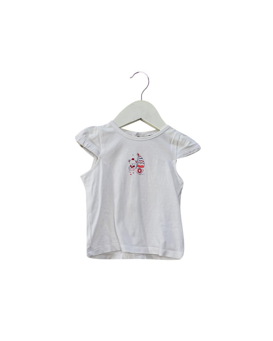 A White Short Sleeve Tops from Sergent Major in size 3-6M for girl. (Front View)