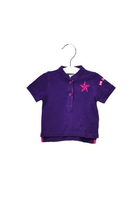 A Purple Short Sleeve Tops from Shanghai Tang in size 3-6M for girl. (Front View)