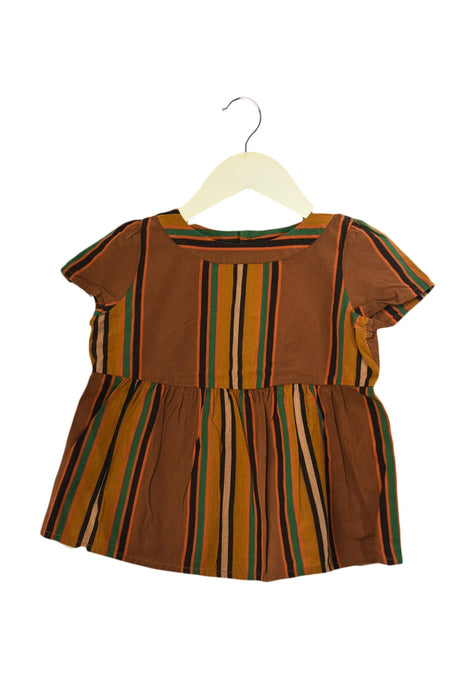A Brown Short Sleeve Tops from Bonpoint in size 4T for girl. (Front View)