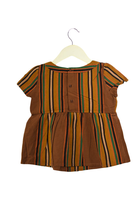 A Brown Short Sleeve Tops from Bonpoint in size 4T for girl. (Back View)