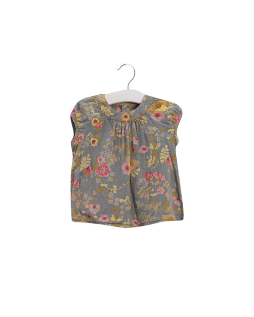 A Grey Short Sleeve Tops from Bonpoint in size 6-12M for girl. (Front View)
