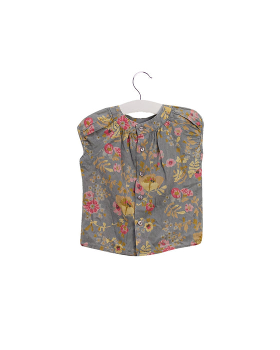 A Grey Short Sleeve Tops from Bonpoint in size 6-12M for girl. (Back View)