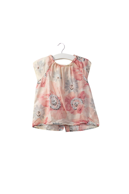 A Pink Short Sleeve Tops from Bonpoint in size 2T for girl. (Front View)