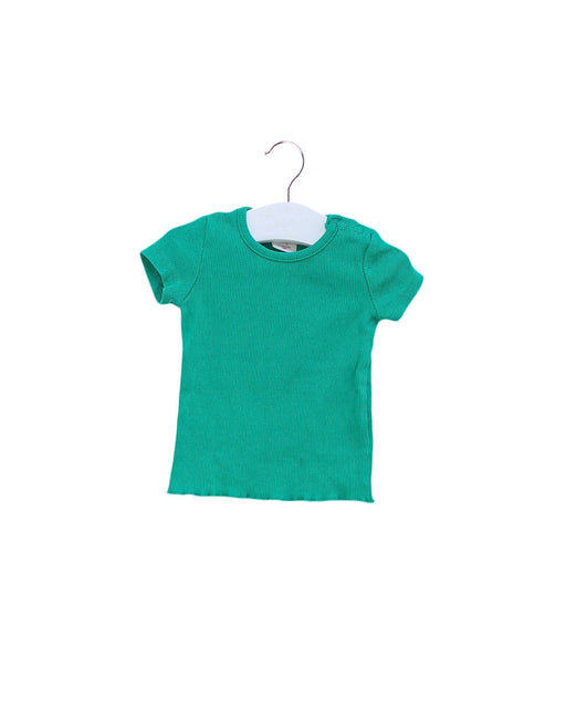 A Teal Short Sleeve Tops from Seed in size 0-3M for girl. (Front View)
