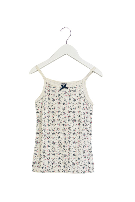 A White Sleeveless Tops from Petit Bateau in size 3-6M for girl. (Front View)