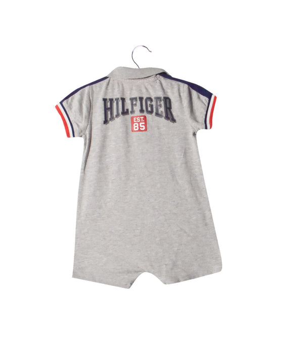 A Grey Short Sleeve Rompers from Tommy Hilfiger in size 12-18M for boy. (Back View)