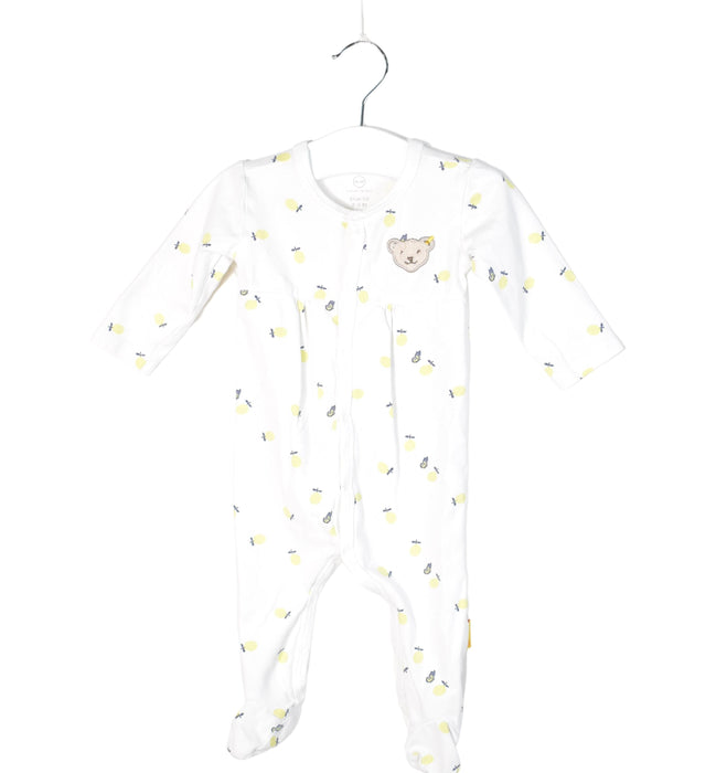 A White Jumpsuits from Steiff in size 0-3M for neutral. (Front View)